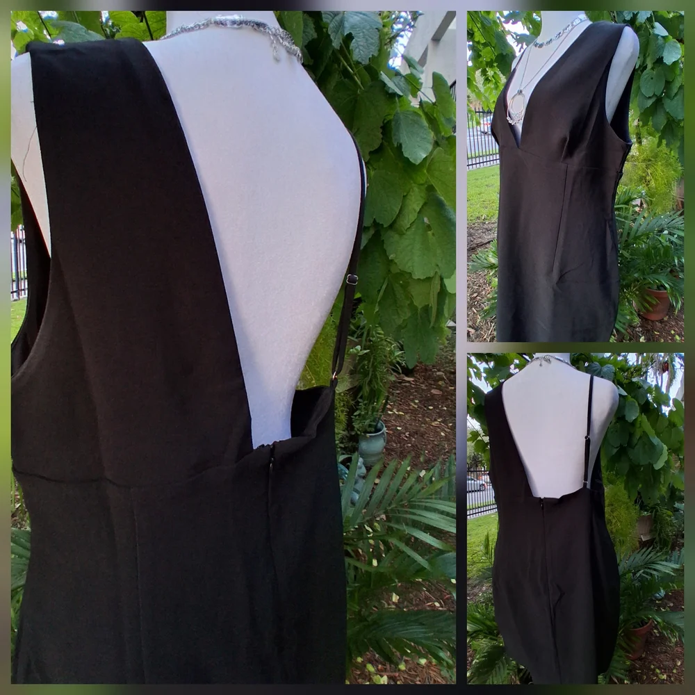 🔥LULUS SEXY Black Evening Dress Size XL Mint Condition - Picture 2 of 14